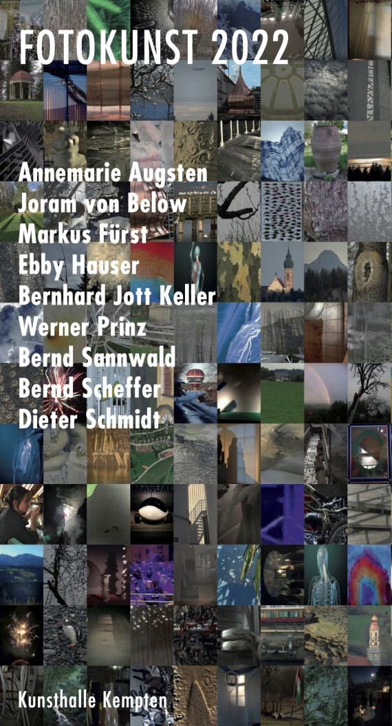 Ausstellungsplakat BBK Fotokunst 2022 mit Collage aus vielen kleinen Fotografien