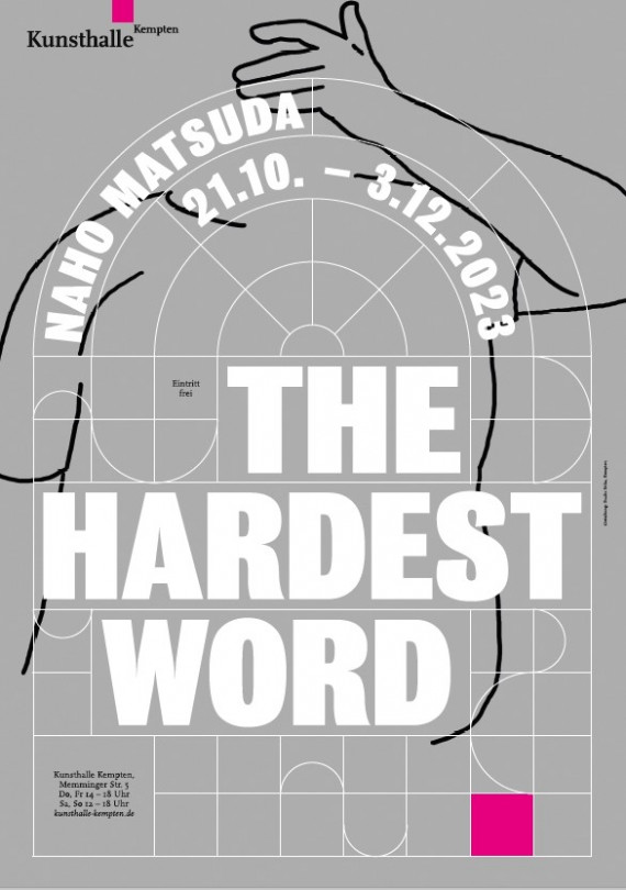 Ausstellungsplakat Naho Matsuda: The Hardest Word